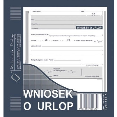 Wniosek O Urlop (Offset) 513-4