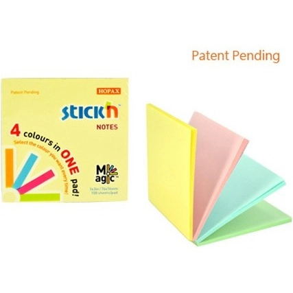 Karteczki Stick N 76 X 76 Mm 4 Kolory Pastel (100)