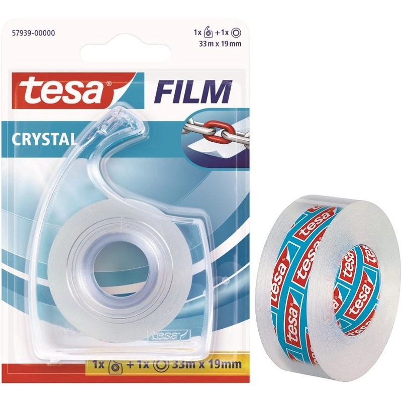 Taśma Biurowa Tesa Film Crystal + Podajnik