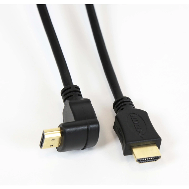 Kabel HDMI - HDMI OMEGA v1.4 kątowo-prosty