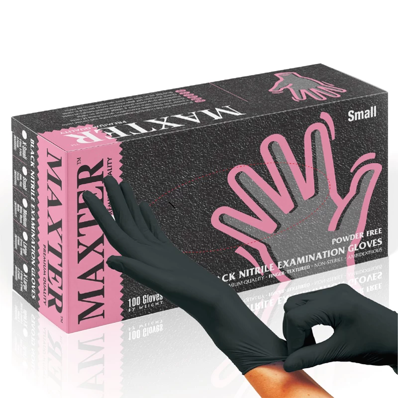 Rękawice nitrylowe czarne MAXTER