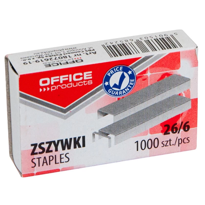 Zszywki Office Products 26/6 1000szt