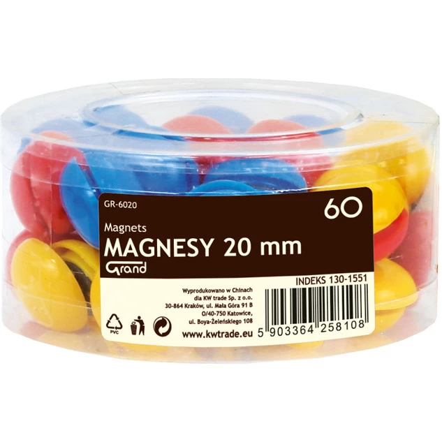 Magnesy Grand 20mm 60 szt.
