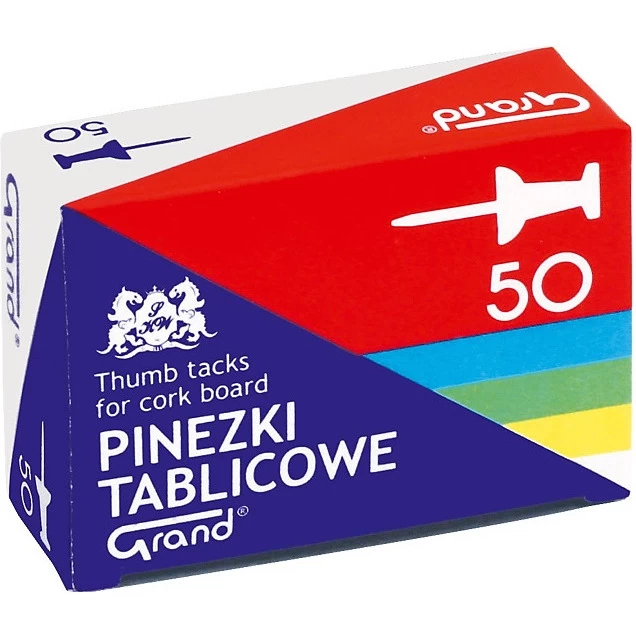 Pinezki tablicowe Grand mix kolorów 50szt.