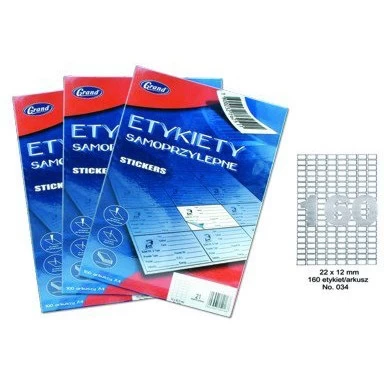 Etykiety samoprzylepne Grand białe