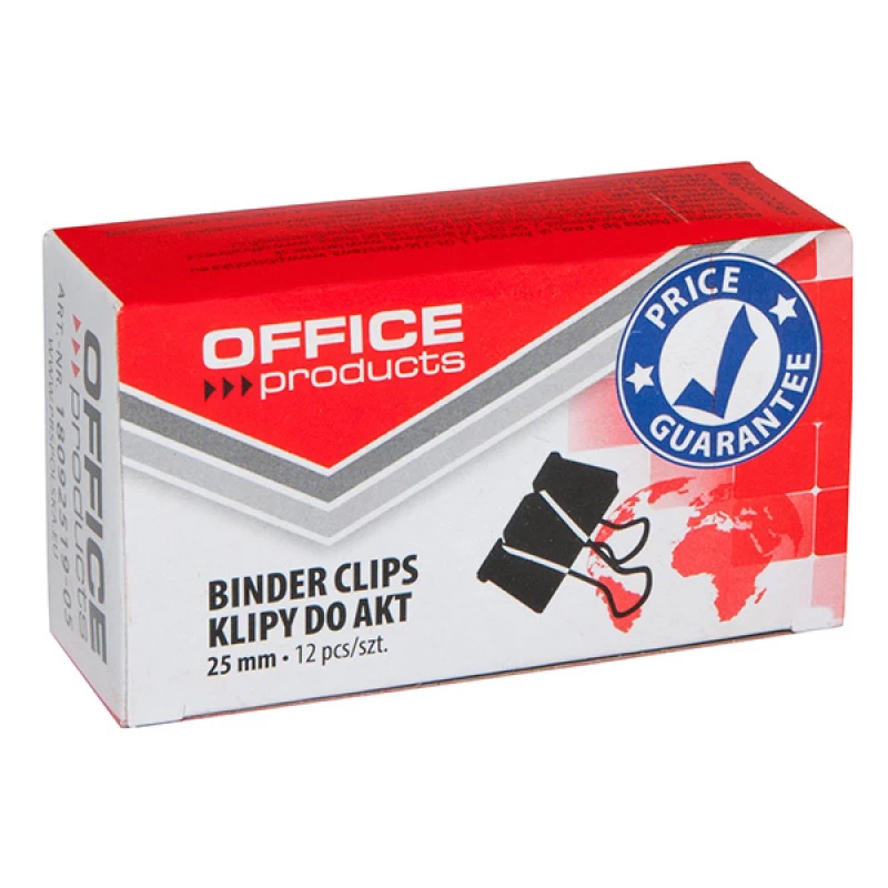 Klipy do dokumentów Office Products 25mm 12szt.