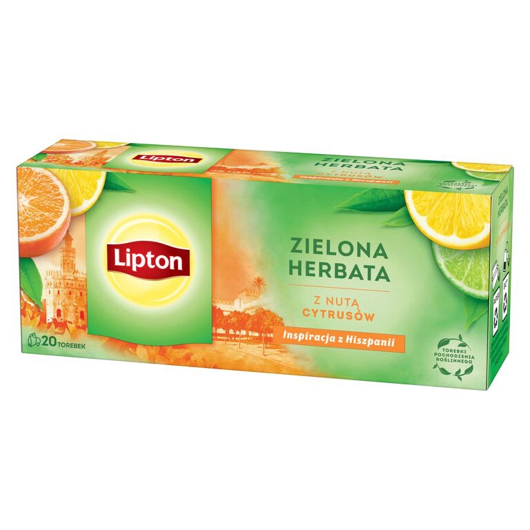 Herbata Zielona LIPTON Green Citrus z nutą cytrusów